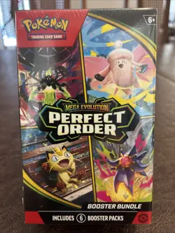 Pokemon TCG: Mega Evolution-Perfect Order Booster Bundle…6 Packs…New Sealed - Image 1