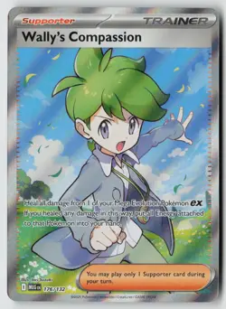 Wally's Compassion 176/132 Ultra Rare Mega Evolution Pokemon Near Mint - Image 1