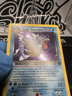 Dark Gyarados #8 Holo SWIRL Pokemon Team Rocket LP - Image 2