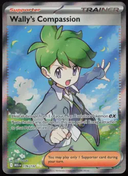 Wally's Compassion 176/132 NM Mega Evolution Ultra Rare Holo Pokemon - Image 1