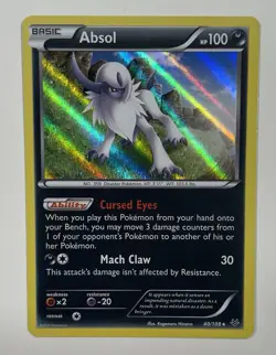2015 Pokemon Absol Holo Rare Roaring Skies 40/108 Holo LP - Image 3