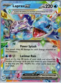 Lapras ex 032/142 - Pokemon TCG SV07: Stellar Crown - Double Rare (NM) - Image 1