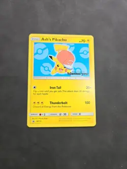 Ash's Pikachu - SM114 I Choose You Sun & Moon Promo Pokemon LP Or Better - Image 1