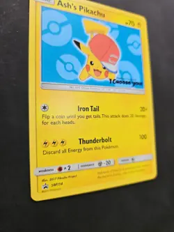 Ash's Pikachu - SM114 I Choose You Sun & Moon Promo Pokemon LP Or Better - Image 4