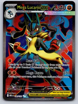 Mega Lucario ex 160/132 Ultra Rare Mega Evolution Pokemon Near Mint - Image 1