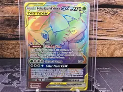 Pokemon TCG Venusaur And Snivy GX Full Art Rainbow (249/236) Cosmic Eclipse NM+ - Image 1
