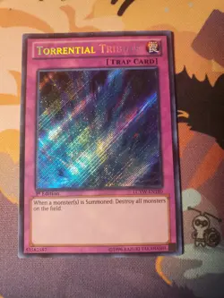 Torrential Tribute LCYW-EN180 Secret Rare 1st Edition Yu-Gi-Oh! Yugioh Card - Image 1
