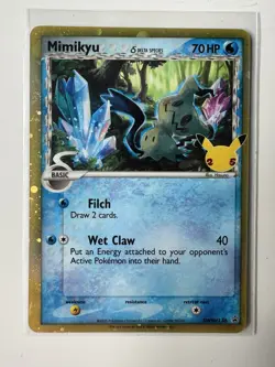 Pokemon TCG Delta Species Mimikyu Celebrations Promo Card SWSH136 NM - Image 1