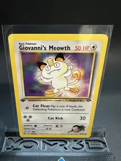 Pokemon Card Giovanni's Meowth Gym Challenge 1st Edition Common 74/132 LP - Image 2