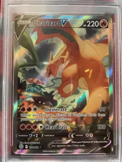 2022 POKEMON SWSH BRILLIANT STARS #154 FULL Alt Art Charizard V PSA 9 Mint - Image 2
