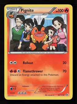 Pignite 26/113 Legendary Treasures Pokemon Card - Image 1