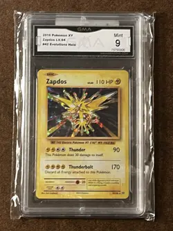 2016 Pokemon XY Evolutions 42/108 Zapdos Holo GMA 9 Mint 🍬 - Image 1