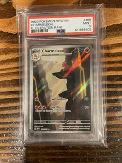 Pokemon TCG Charmeleon Illustration Rare Holo SV 151 2023 PSA 9 #169/165 EN - Image 1