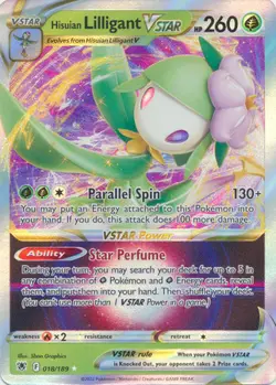 HISUIAN LILLIGANT VSTAR 018/189 ASTRAL RADIANCE POKEMON (ULTRA RARE, NM) - Image 1