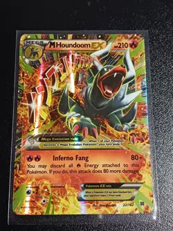 Pokemon M Houndoom EX 22/162 Breakthrough Ultra Rare Mega Holo HP 210 2015 - Image 1