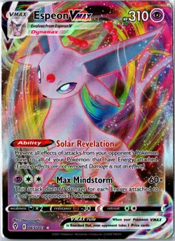 Pokemon Card - Espeon VMAX Evolving Skies 065/203 2021 VMAX Rare Holo Damaged - Image 1