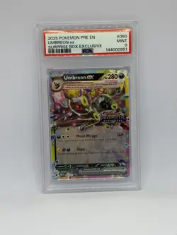 Umbreon Ex #60 Stamped Pokemon Prismatic Evolutions - PSA 9 - Image 1