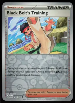 Black Belt's Training 143/159 Common Journey Together Pokemon Reverse Holo NM - Image 1