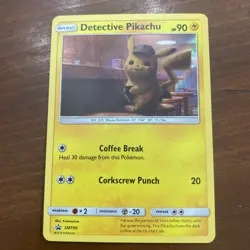 Pokemon TCG Detective Pikachu SM190 Promo Holo LP Light Play - Image 1