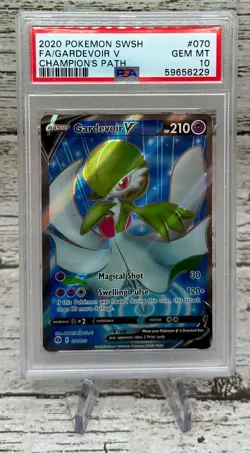 2020 Pokemon SWSH Gardevoir V Full Art Champions Path #070 - PSA 10 GEM MINT - Image 1