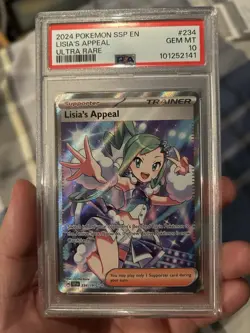 Pokemon TCG Surging Sparks Lisia’s Appeal Ultra Rare PSA 10 - Image 1