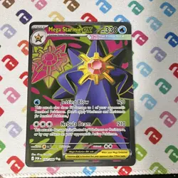 TCG Pokemon Mega Starmie EX 102/088 PO Ultra Rare Holo 330HP - Image 1