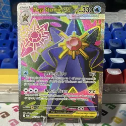 TCG Pokemon Mega Starmie EX 102/088 PO Ultra Rare Holo 330HP - Image 2