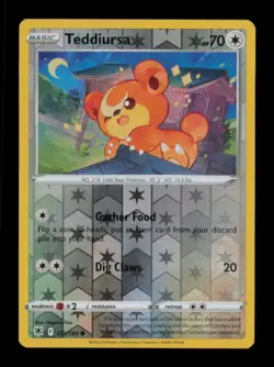 REVERSE HOLO TEDDIURSA COMMON 122/189 LP POKEMON - Image 1