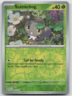 Scatterbug 005/191 Surging Sparks Pokemon Reverse Holo NM Common - Image 1