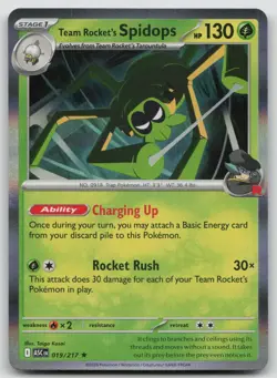 Team Rocket's Spidops 019/217 Ascended Heroes Pokemon Holo NM Rare - Image 1