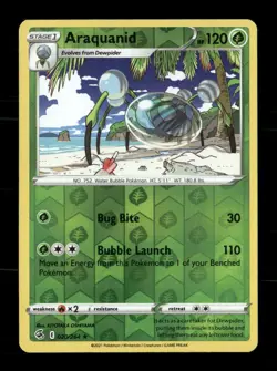 Araquanid 020/264 Fusion Strike Reverse Holo NM/M Pokemon - Image 1