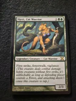 MTG Mirri, Cat Warrior Card 10th Edition Magic the Gathering - Image 1