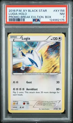 2016 POKEMON XY BLACK STAR PROMO LUGIA #XY156 PSA 7 NEAR MINT #124962175 - Image 1
