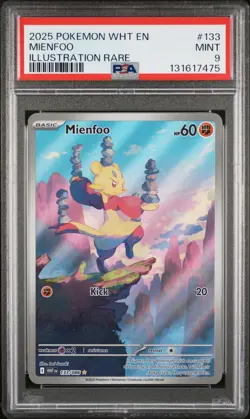 Mienfoo 133/086 Illustration Rare Wht En-white Flare Pokemon PSA 9 - Image 1