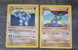 Pokemon TCG Machoke & Machop 1st Edition Base Shadowless Rare - Image 4