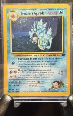 Pokemon TCG Giovanni's Gyarados Holo Swirl 5/132 Gym Challenge - Image 1
