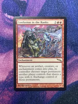 1x CONFUSION IN THE RANKS - Mirrodin MTG Magic The Gathering NM English RED Rare - Image 1