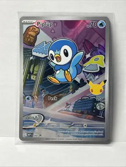 Pokemon TCG - Piplup First Partner Series 1 Illustration Rare Promo 042 - NM - Image 1