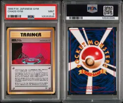 1998 Pokemon Japanese Gym Trainer Chaos Gym PSA 9 Mint - Image 1