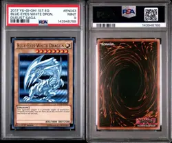 Blue-Eyes White Dragon DUSA-EN043 Duelist Saga 1st Edition PSA 9 YuGiOh - Image 3