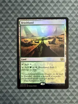 MTG Brushland #259/287 Foil Rare The Brothers’ War (BRO) - Image 1