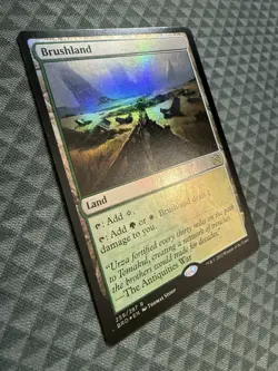 MTG Brushland #259/287 Foil Rare The Brothers’ War (BRO) - Image 2