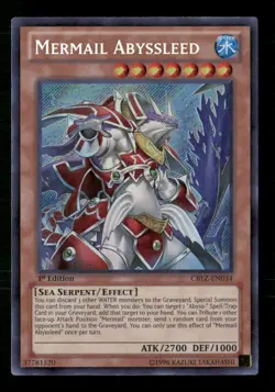 Mermail Abyssleed #CBLZ-EN034 Yugioh 1st Edition Secret Rare - Image 1