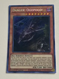 Yugioh - Danger! Ogopogo! x 3 - 1st Prismatic Secret Rare NM - Free Holo Card - Image 3