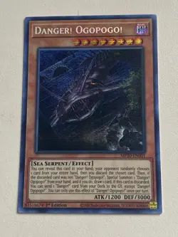 Yugioh - Danger! Ogopogo! x 3 - 1st Prismatic Secret Rare NM - Free Holo Card - Image 4