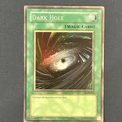 1996 Dark Hole (Magic) LOB-052 Super Rare YU-GI-OH - Image 1