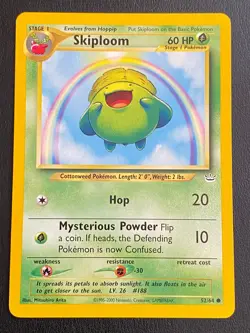 POKEMON CARD SKIPLOOM 52/64 COMMON WIZARD NEO REVELATION - NM - Image 1