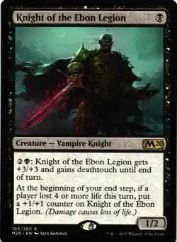 Knight of the Ebon Legion – Core Set 2020 105 M20 • R - Image 1