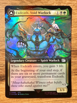 Magic MTG Final Fantasy Exdeath, Void Warlock #485 *FOIL* Extended Art - Image 1