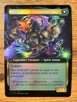 Magic MTG Final Fantasy Exdeath, Void Warlock #485 *FOIL* Extended Art - Image 2